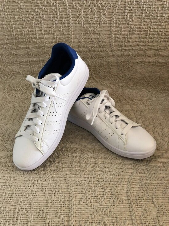 K-Swiss Other - K-Swiss Men's Base Court Casual Tennis Sneakers White Leather Size 8